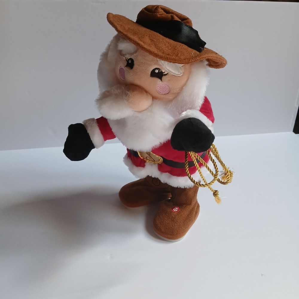 Gemmy Animated Santa "Old Town Road" Singing Dancing Country Western Cowboy Cute